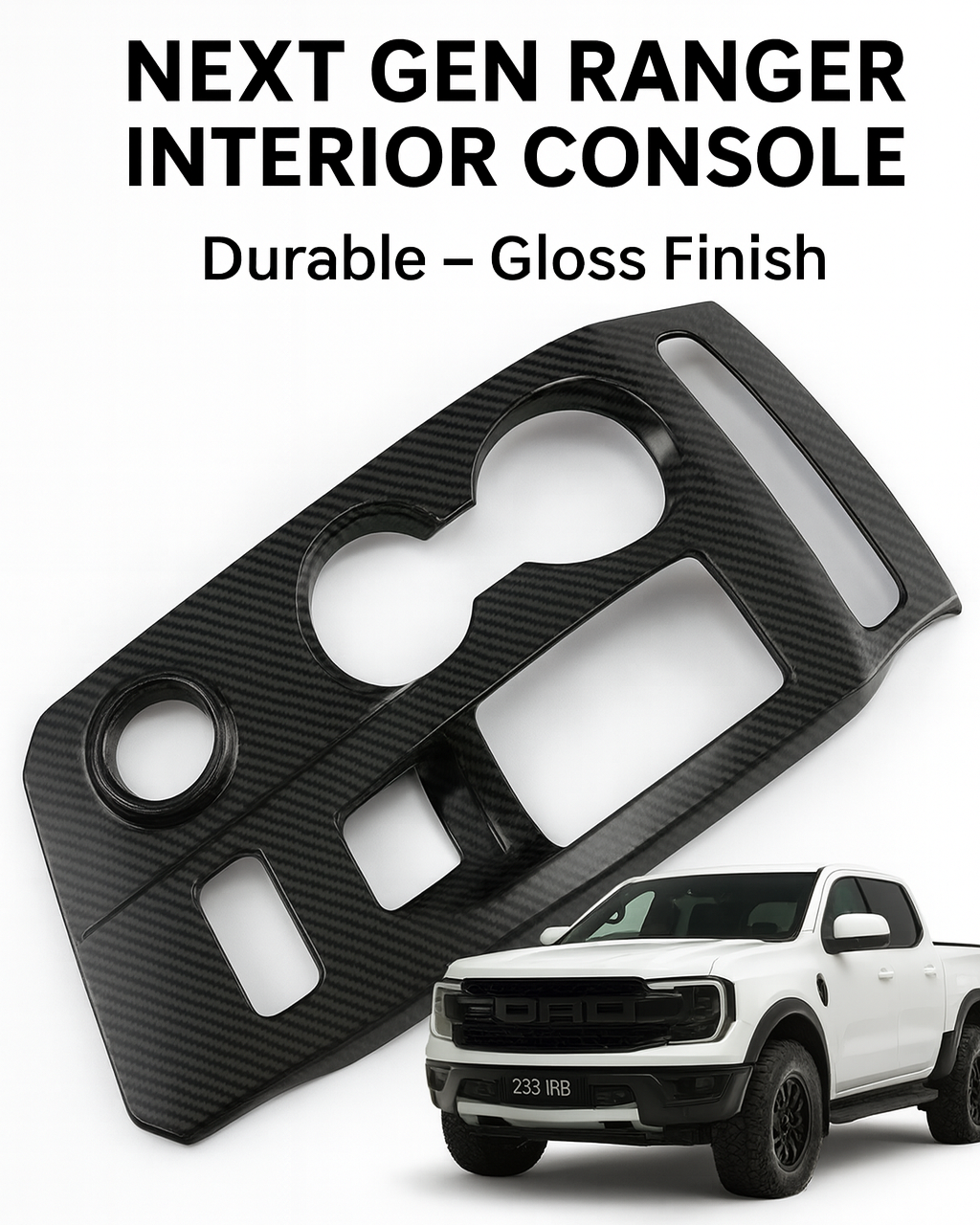 Carbon Fibre console For Ford 2022+