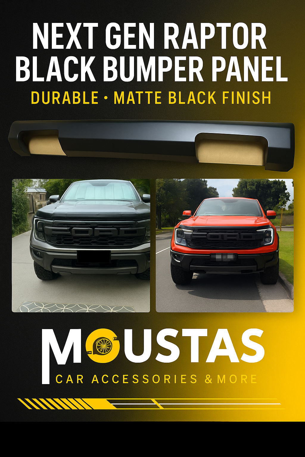 MATTE BLACK PANEL For Ford Raptor 2022+