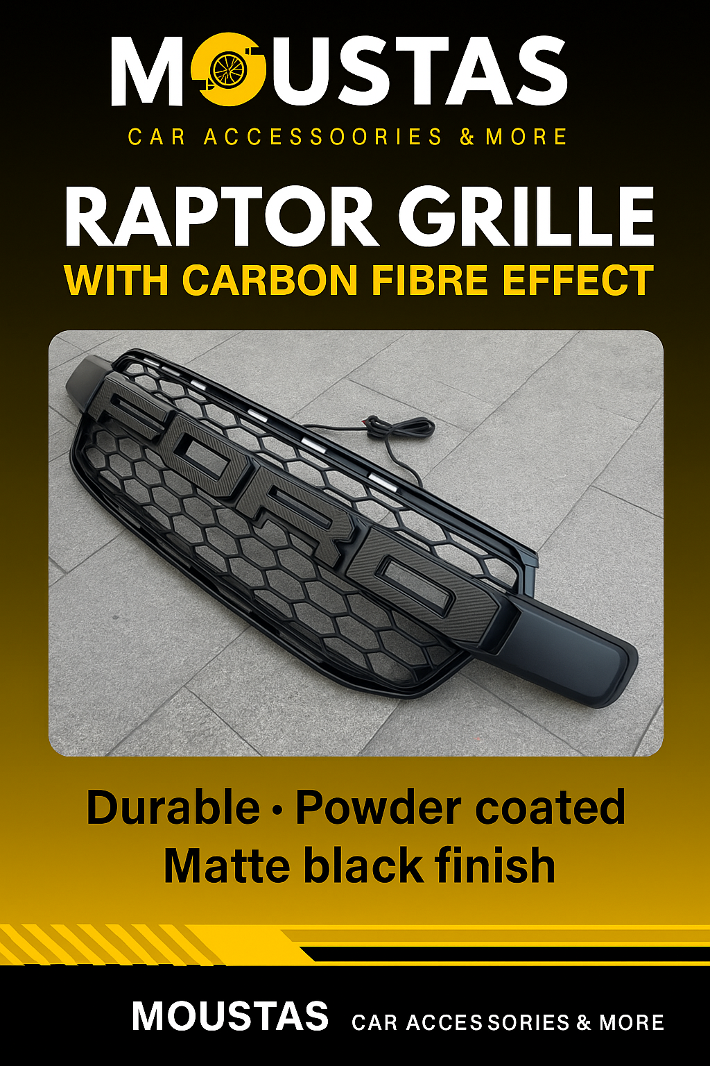 Raptor Style grille "Carbon Fibre Effect" For Ford Ranger 2022+