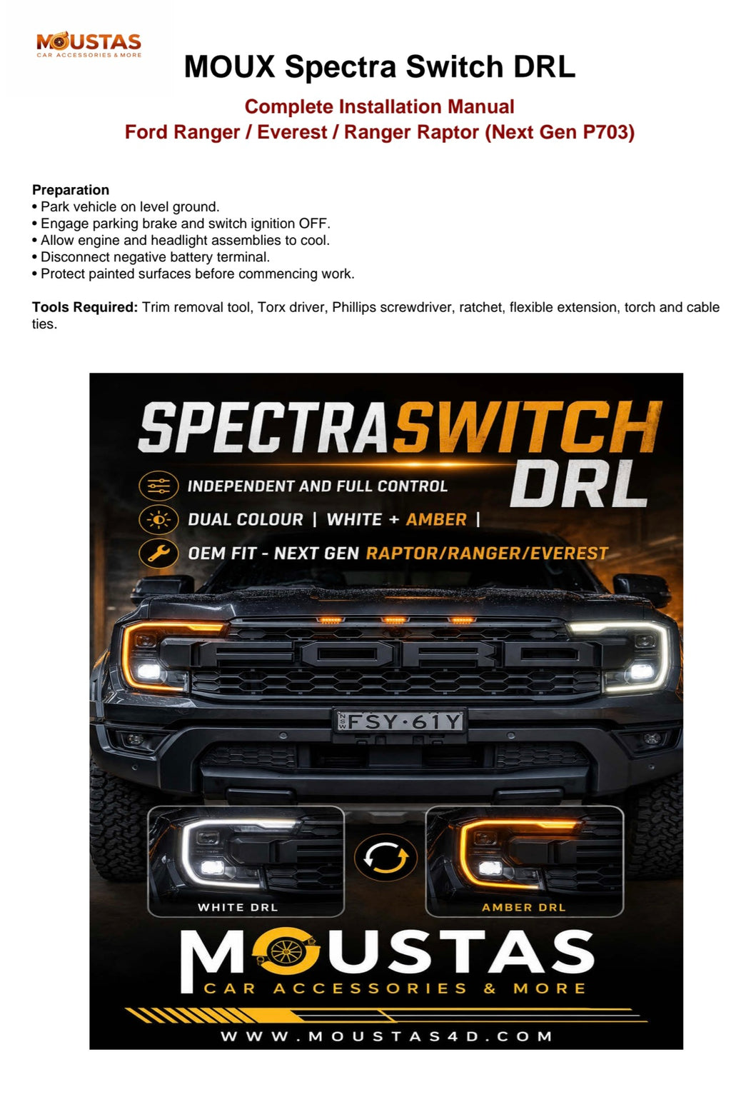 Spectra Switch DRL for Ford 2022+