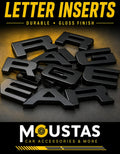 Coloured letter inserts
