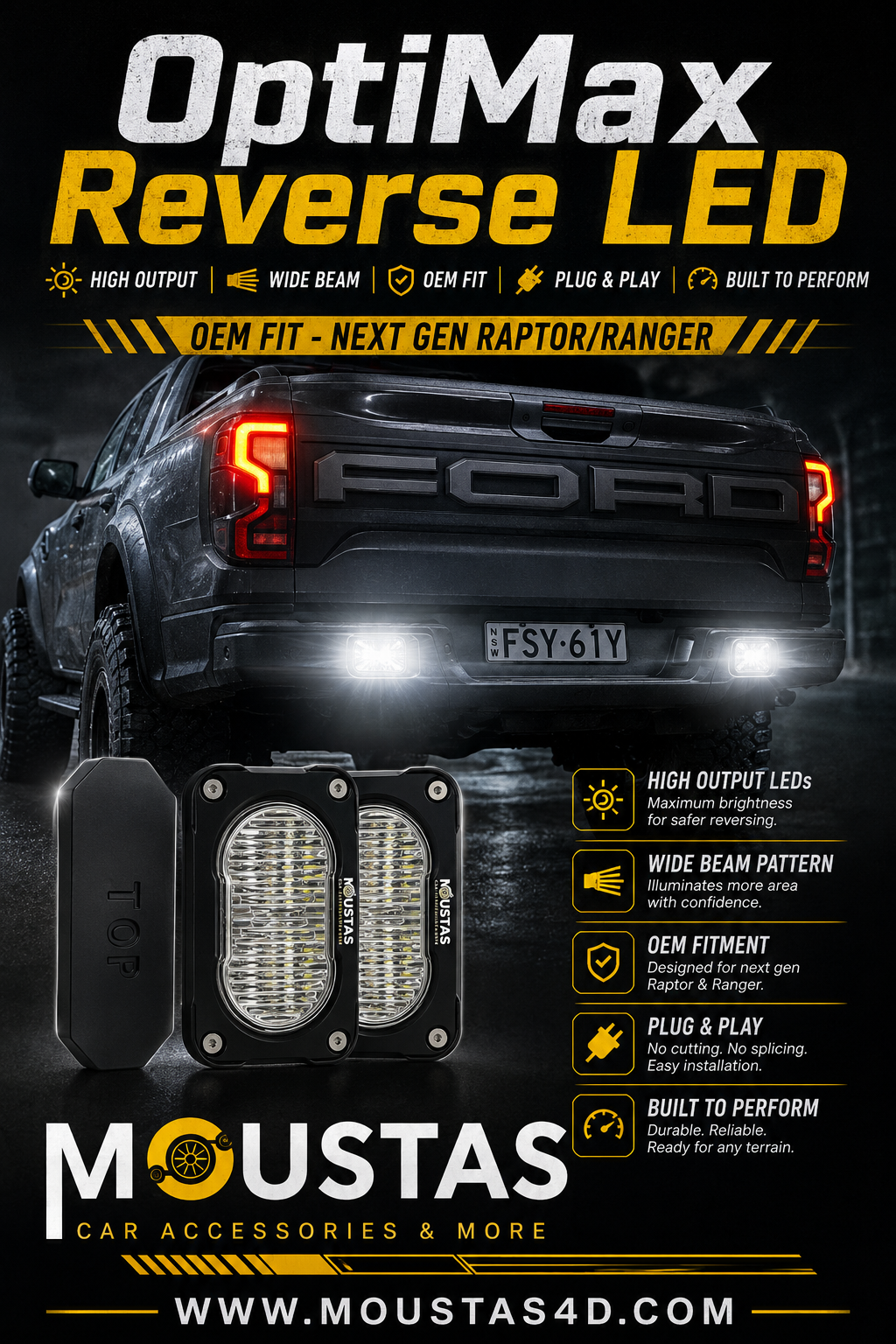 Optimax Reverse lights for Ford 2022+