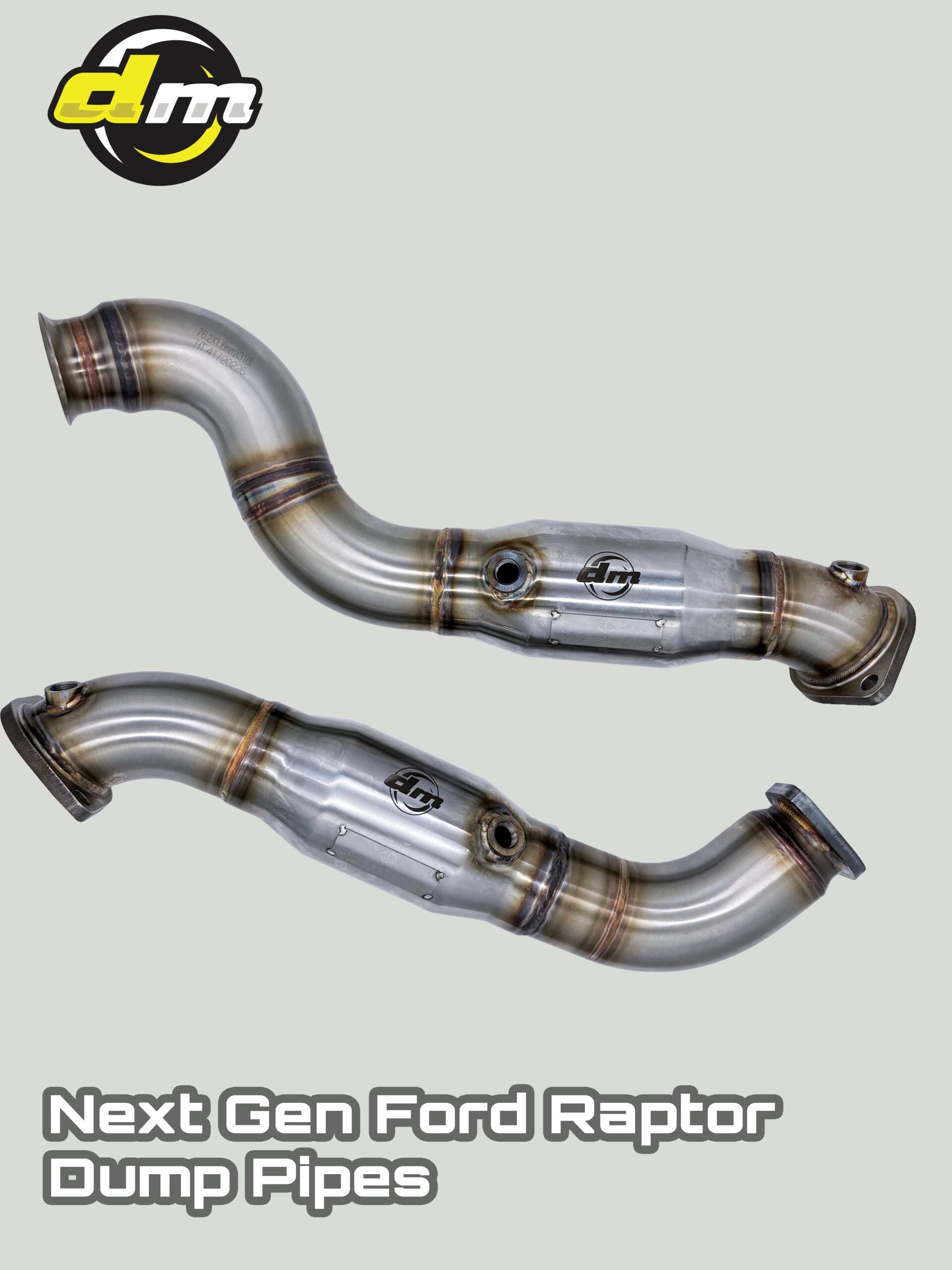Dynomotive - Next Gen Raptor Ranger V6 TT down Pipes